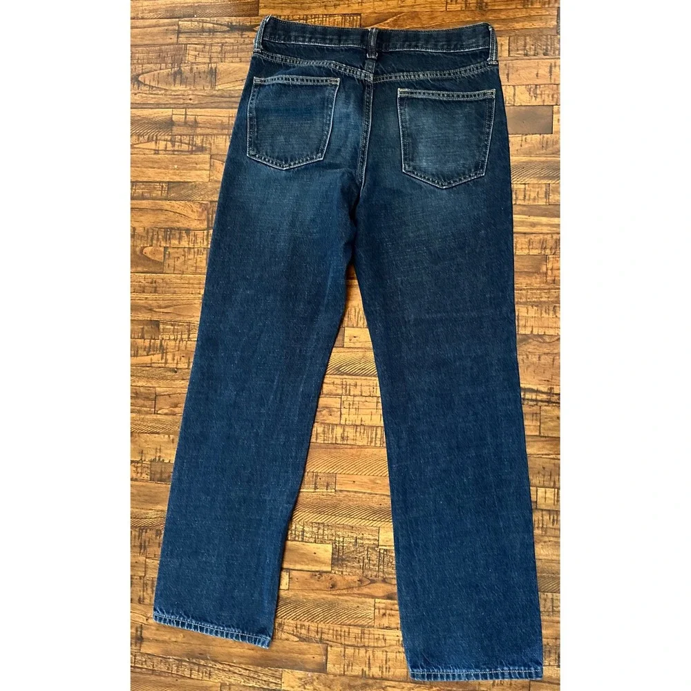 Old Navy Loose‎ Built-In Tough Dark Wash 100% Cotton Denim Jeans Youth Size 16